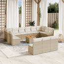 sofasæt til haven 14 dele med hynder polyrattan beige