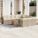 sofasæt til haven 12 dele med hynder polyrattan beige