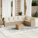 sofasæt til haven 8 dele med hynder polyrattan beige