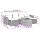 sofasæt til haven 7 dele med hynder polyrattan beige