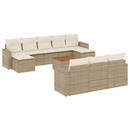 sofasæt til haven 11 dele med hynder polyrattan beige