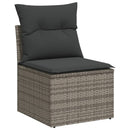 sofasæt til haven 8 dele med hynder polyrattan grå