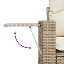 sofasæt til haven 13 dele med hynder polyrattan beige