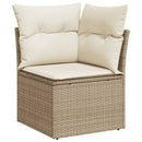 sofasæt til haven 12 dele med hynder polyrattan beige
