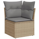 sofasæt til haven 12 dele med hynder polyrattan beige