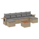 sofasæt til haven 8 dele med hynder polyrattan beige