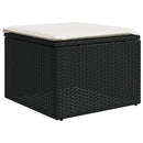 sofasæt til haven 10 dele med hynder polyrattan sort