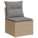 sofasæt til haven 12 dele med hynder polyrattan beige