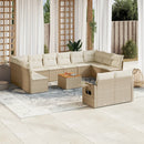 sofasæt til haven 13 dele med hynder polyrattan beige