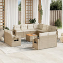 sofasæt til haven 12 dele med hynder polyrattan beige