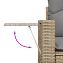 sofasæt til haven 12 dele med hynder polyrattan beige