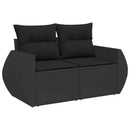sofasæt til haven 8 dele med hynder polyrattan sort