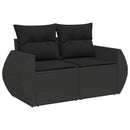 sofasæt til haven 9 dele med hynder polyrattan sort