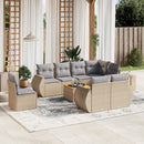 sofasæt til haven 9 dele med hynder polyrattan beige