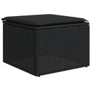 sofasæt til haven 8 dele med hynder polyrattan sort