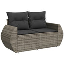 sofasæt til haven 10 dele med hynder polyrattan grå