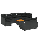 sofasæt til haven 10 dele med hynder polyrattan sort