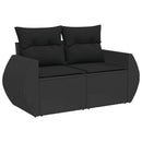 sofasæt til haven 10 dele med hynder polyrattan sort