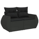 sofasæt til haven 10 dele med hynder polyrattan sort
