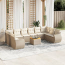sofasæt til haven 11 dele med hynder polyrattan beige