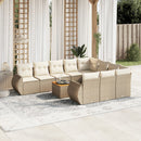 sofasæt til haven 11 dele med hynder polyrattan beige