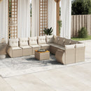 sofasæt til haven 11 dele med hynder polyrattan beige