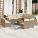 sofasæt til haven 12 dele med hynder polyrattan beige