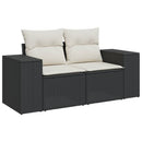 sofasæt til haven 8 dele med hynder polyrattan sort
