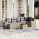 sofasæt til haven 8 dele med hynder polyrattan beige
