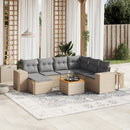 sofasæt til haven 8 dele med hynder polyrattan beige