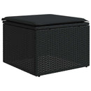 sofasæt til haven 9 dele med hynder polyrattan sort