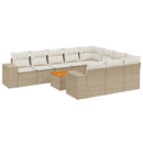 sofasæt til haven 11 dele med hynder polyrattan beige