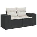 sofasæt til haven 11 dele med hynder polyrattan sort