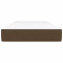 springmadras med pocketfjedre medium 120x190x20 cm stof mørkebrun