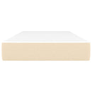 springmadras med pocketfjedre medium 120x190x20 cm stof cremefarvet