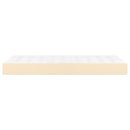 springmadras med pocketfjedre medium 120x190x20 cm stof cremefarvet