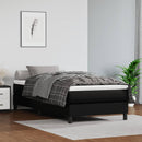 springmadras med pocketfjedre medium 120x190x20 cm kunstlæder sort