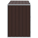 skraldespandsskjuler 144x81x113 cm 1 rum stål brun
