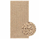 gulvtæppe ZIZUR 60x110 cm jute-look indendørs og udendørs