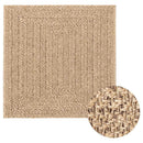 gulvtæppe ZIZUR 120x120 cm jute-look indendørs og udendørs