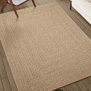 gulvtæppe ZIZUR 120x120 cm jute-look indendørs og udendørs