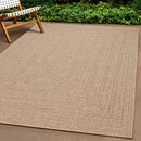 gulvtæppe ZIZUR 120x120 cm jute-look indendørs og udendørs