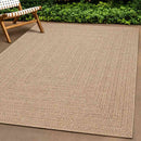 gulvtæppe ZIZUR 240x240 cm jute-look indendørs og udendørs