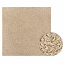 gulvtæppe ZIZUR 200x200 cm jute-look indendørs og udendørs