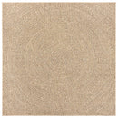 gulvtæppe ZIZUR 200x200 cm jute-look indendørs og udendørs