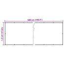 altanafskærmning 500x120 cm PVC grå