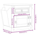sengebord Corona 45x35x47,5 cm massivt fyrretræ