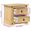 sengebord Corona 53x39x47 cm massivt fyrretræ