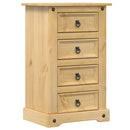 sengebord Corona 53x39x84 cm massivt fyrretræ