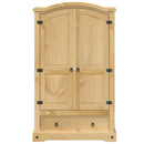 garderobe "Corona" 101x52x170 cm massivt træ fyrretræ